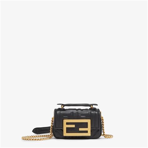 fendi nano baguette black|fendi nano baguette charm.